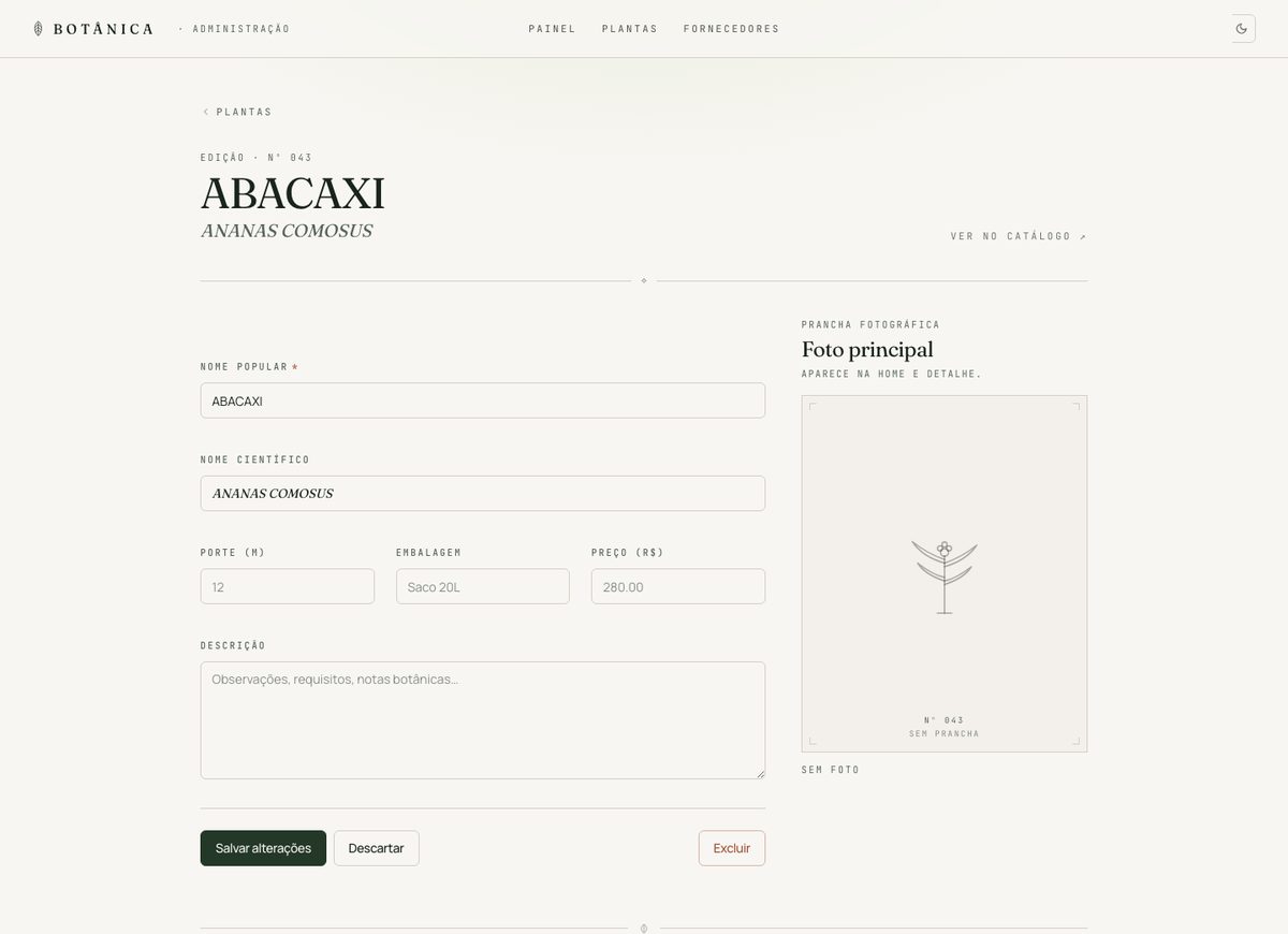 Plant editor in the admin: fields, main photo and supplier links.
