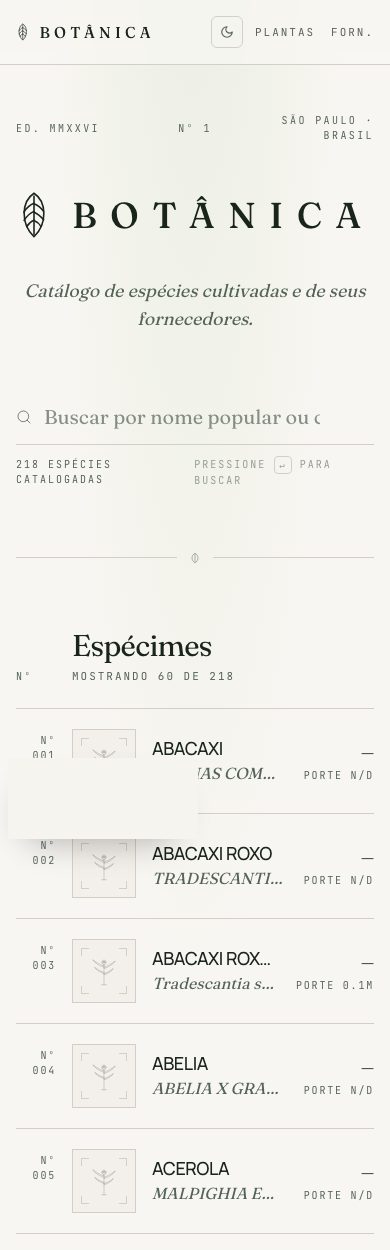 Responsive layout: the catalog on mobile.